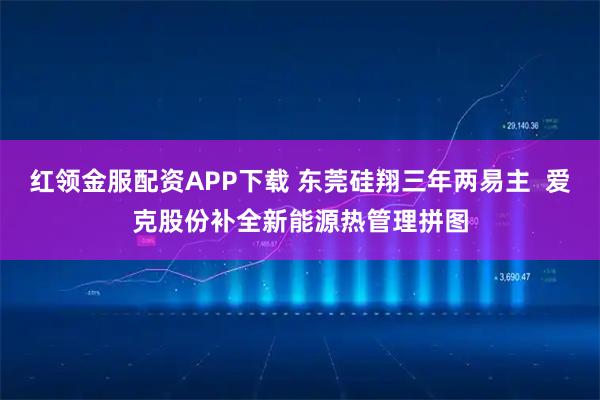 红领金服配资APP下载 东莞硅翔三年两易主 爱克股份补全新能源热管理拼图